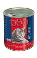 Karma mokra dla kota TEO bogata w wołowinę 850 g