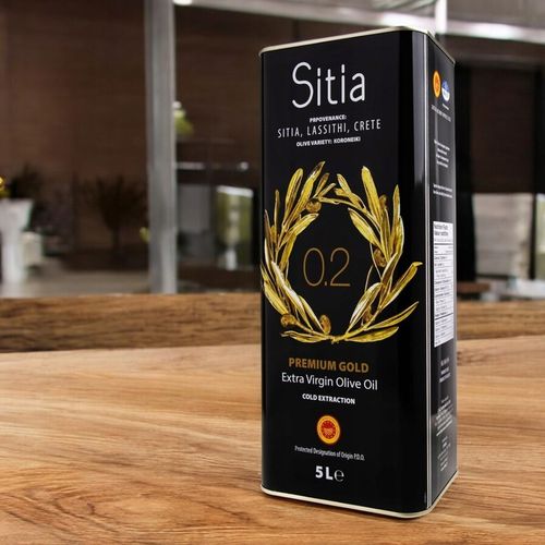 Oliwa z Oliwek Extra Virgin 5L Grecka Sitia 0,2 Puszka + Butelka na Oliwę na Arena.pl