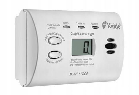 Czujnik czadu Tlenku węgla Detektor CO Bezprzewodowy Kidde K7DCO 10 lat LCD na Arena.pl