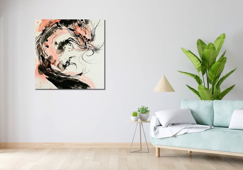 Obraz 90x90cm Smocza Furia zdjęcie 2