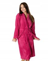 Ciepły Pluszowy Szlafrok Płaszcz Kąpielowy Damski Futerko Frotte 7081-6 XXL
