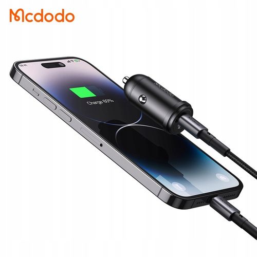 MCDODO SZYBKA ŁADOWARKA SAMOCHODOWA DO TELEFONU USB-C LED + KABEL LIGHTNING na Arena.pl
