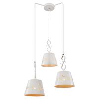 LAMPA wisząca ANNA 2234 Rabalux metalowa OPRAWA prowansalski ZWIS kaskada z wycięciami biała