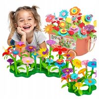 Klocki Konstrukcyjne Kreatywne Kwiatki Ogród Łąka Pudełku Kuferku 102 el 3+