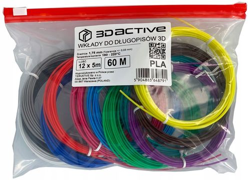 WKŁADY DO DŁUGOPISU 3D DLA DZIECI PLA FILAMENT 3D PEN 60 M ZESTAW STARTOWY na Arena.pl