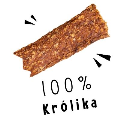 100% Królik - przysmak dla psa bez sztucznych dodatków Paka Zwierzaka 70g na Arena.pl
