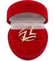 Złoty PIERŚCIONEK ze stali PL 17 USA 8 316L P262