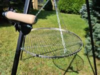 GRILL TRÓJNÓG OGRODOWY OGNISKOWY 191 STOJAK I RUSZT NIERDZEWNY NAD OGNISKO