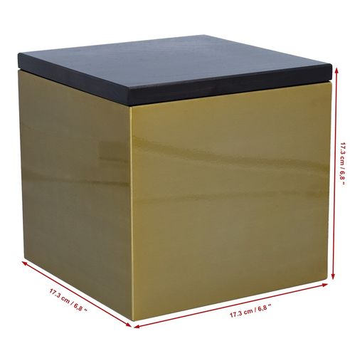 Stalowe złote pudełko na prochy Urna Pogrzebowa Bez ozdób na Arena.pl