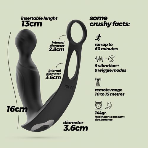 masażer prostaty crushious flamma z pilotem 16 cm na Arena.pl
