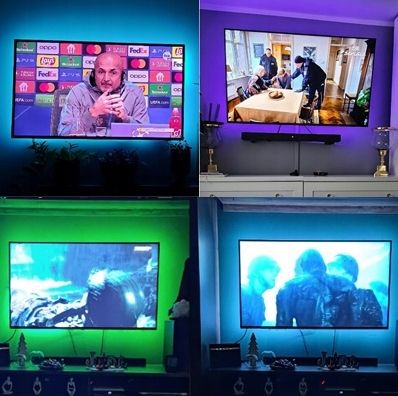 TAŚMA LED 4M RGB USB 5050 do TV Ledy PILOT APLIKACJA ZESTAW PAMIĘC KOLORU na Arena.pl