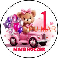 Opłatek na tort Urodziny Roczek Chrzest Miś Misiu