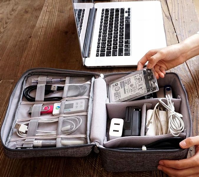 Organizer Na Kable Ładowarki Podróżna Torba Etui zdjęcie 13