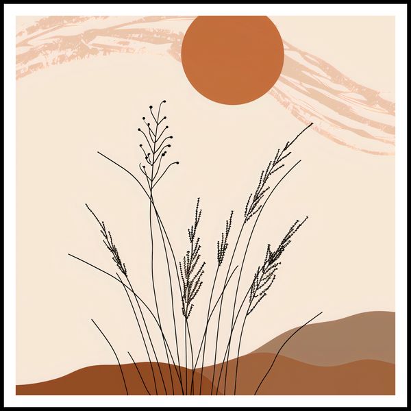 Plakat 100x100cm Złote Źdźbła zdjęcie 3