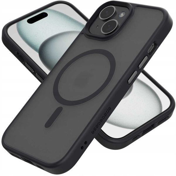Spacecase Hybrid Mag Iphone 15 Black zdjęcie 3