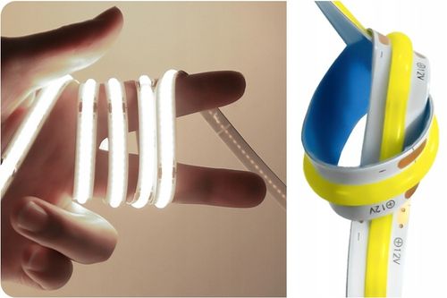 SAMOPRZYLEPNA TAŚMA LED NEON PASEK COB 12V NEUTRALNA 4000K 320diod /m na Arena.pl