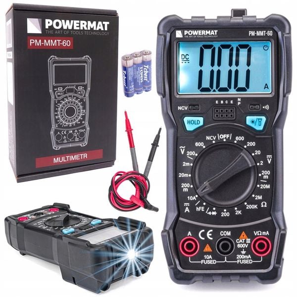 MULTIMETR CYFROWY ELEKTRYCZNY MIERNIK PRĄDU LCD zdjęcie 1