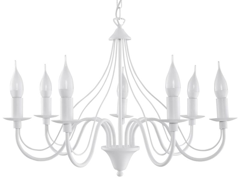 Żyrandol LAMPA wisząca SL.0215 klasyczna OPRAWA świecznikowa ZWIS na łańcuchu maria teresa biały zdjęcie 1