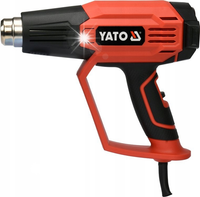 YATO OPALARKA ELEKTRYCZNA ZGRZEWARKA 1600W LCD 650°C 2 BIEGI +5 DYSZ