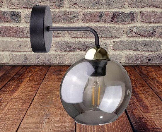 Kinkiet 1xE27 COSMO BLACK/GOLD zdjęcie 5