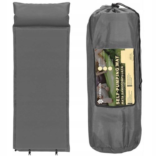 MATA SAMOPOMPUJĄCA KARIMATA 186x53cm Z PODUSZKĄ GRUBA Z POKROWCEM MATERAC na Arena.pl