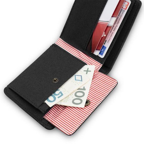 Portfel Męski Parciany STRONG Mały i Pojemny CZARNY Pako Jeans na Arena.pl