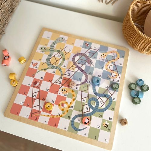 WOOPIE GREEN Gry Planszowe Logiczne 2w1 Ludo Chińczyk + Węże i Drabiny na Arena.pl