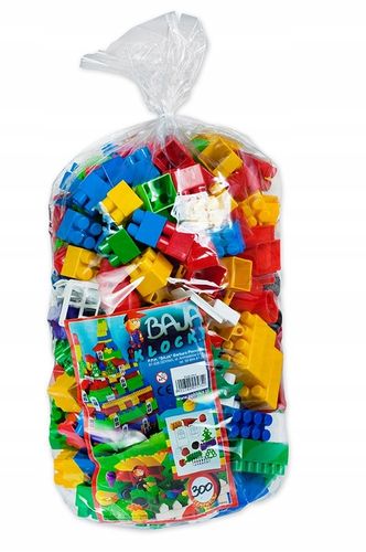 klocki konstrukcyjne BAJA 300 elementów worek na Arena.pl