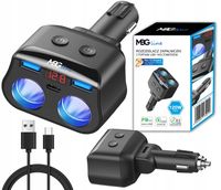 ROZDZIELACZ GNIAZDA ZAPALNICZKI 12-24V 3xUSB QC PD