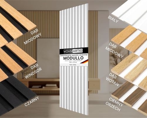 Lamele na białej płycie HDF - zestaw 59,5 cm x 275 cm - Biały 910 na Arena.pl