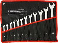 ZWSTAW KLUCZE PŁASKIE PŁASKO-OCZKOWE 12e 6-22mm CRV CHROME VANADIUM PŁACHTA