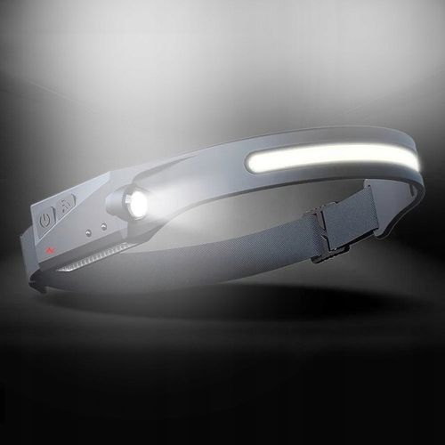 LATARKA CZOŁOWA CZOŁÓWKA LED NA GŁOWĘ LAMPKA AKUMULATOROWA COB CZUJNIK RUCH na Arena.pl