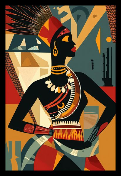 Plakat 20x30cm Afrykańska Mozaika zdjęcie 2