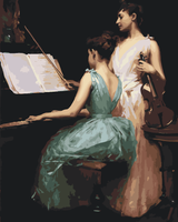 Malowanie po numerach – Lekcja muzyki - 40x50 rama