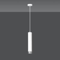 Lampa wisząca Emibig KIBO 1xGU10 10W Biały/Chrom, regul. wysokość