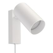 Ścienna lampa minimalistyczna Mono 7787 biała tuba spot do holu