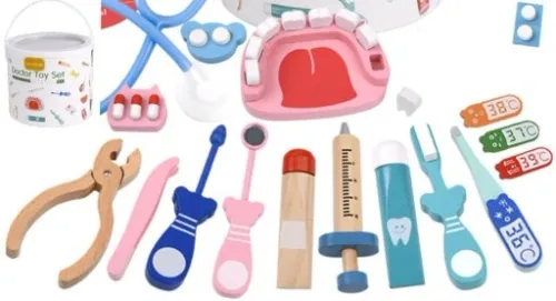 DUŻY DREWNIANY ZESTAW LEKARSKI DOKTOR LEKARZ na Arena.pl