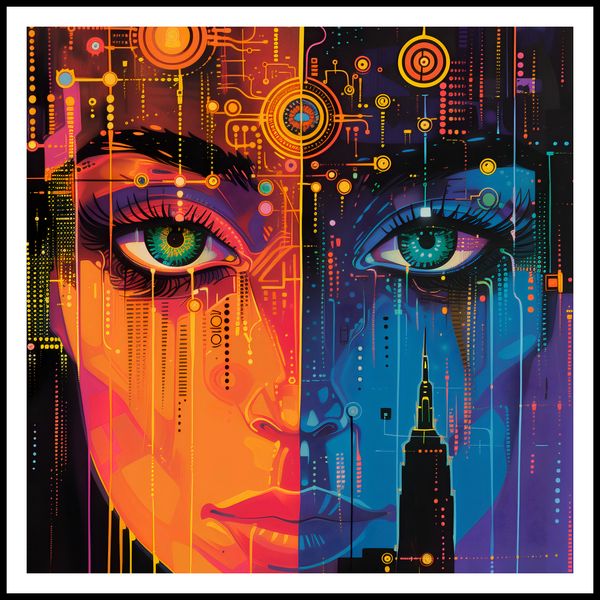 Plakat 80x80cm Cyfrowa Psyche zdjęcie 3