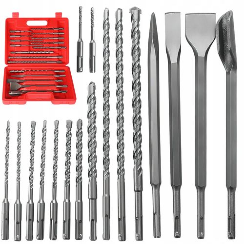 Zestaw Wierteł i Dłut 17 Elementów SDS+ Kraft&Dele na Arena.pl