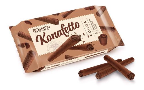 Roshen Konafetto rurki waflowe z nadzieniem kakaowym 140 g na Arena.pl