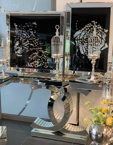 Lustrzany obraz z kryształkami Glamour Puma 80x80 na Arena.pl