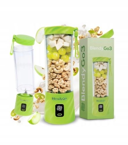 Blender kielichowy BlendyGo 3 Mikser do smoothie 250W zielony + GRATIS! na Arena.pl