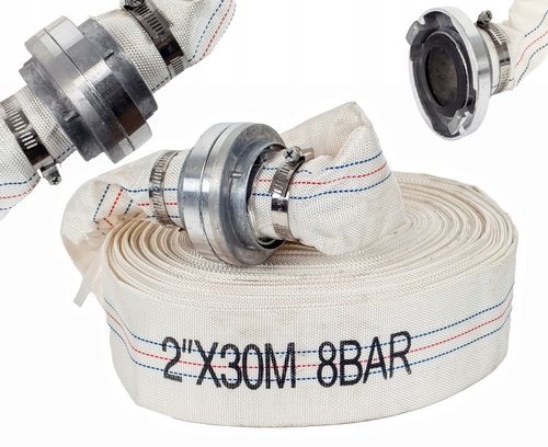 WĄŻ STRAŻACKI DO WODY SZAMBA 2" 30M DO POMPY FAST-FIX MOCNY DŁUGI na Arena.pl