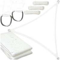 Żagiel przeciwsłoneczny biały zacieniacz osłona daszek premium ogród 4x4x4