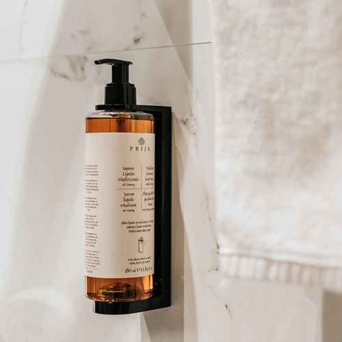 UCHWYT ŚCIENNY NA DOZOWNIK MYDŁA BALSAMU ŻELU PRIJA MOCNY + TAŚMA 3M na Arena.pl