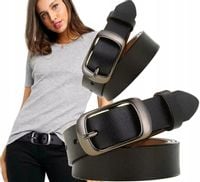 Skórzany Pasek Do Spodni Damski Modny Klamra Boho