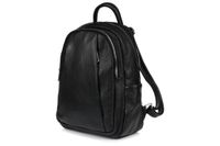 Granatowy Włoski Plecak Skórzany A4 damski dużo kieszeni C79