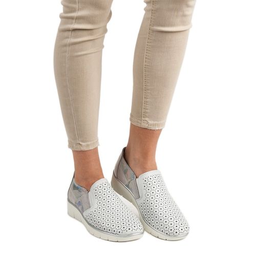 Białe Półbuty Slip On r.41 na Arena.pl