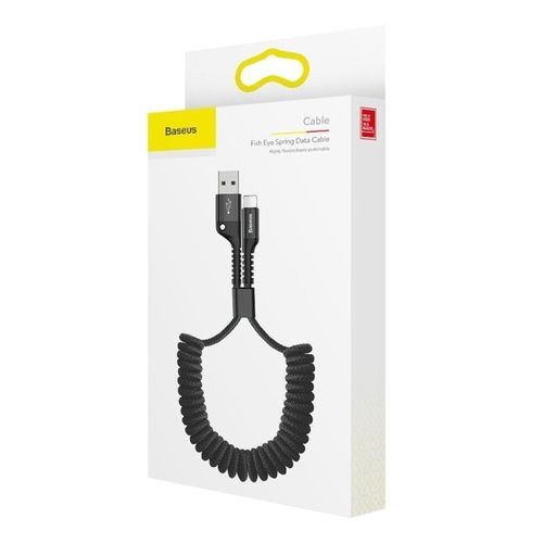 Kabel sprężynowy Lightning Baseus Spring 1m 2A (czarny) na Arena.pl