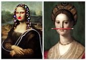 Zestaw dwóch plakatów mona lisa kwiaty 61x91 cm